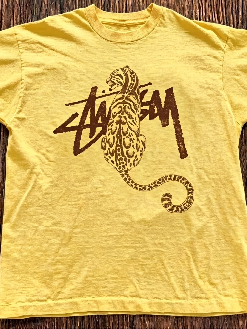 Vintage Stussy Leopard Graphic Womens Mens T-shirt Unisex Retro Streetwear